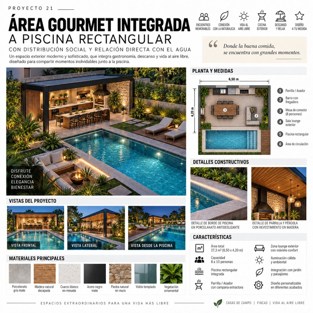 Proyecto 21: Área Gourmet Integrada a Piscina (3/10)