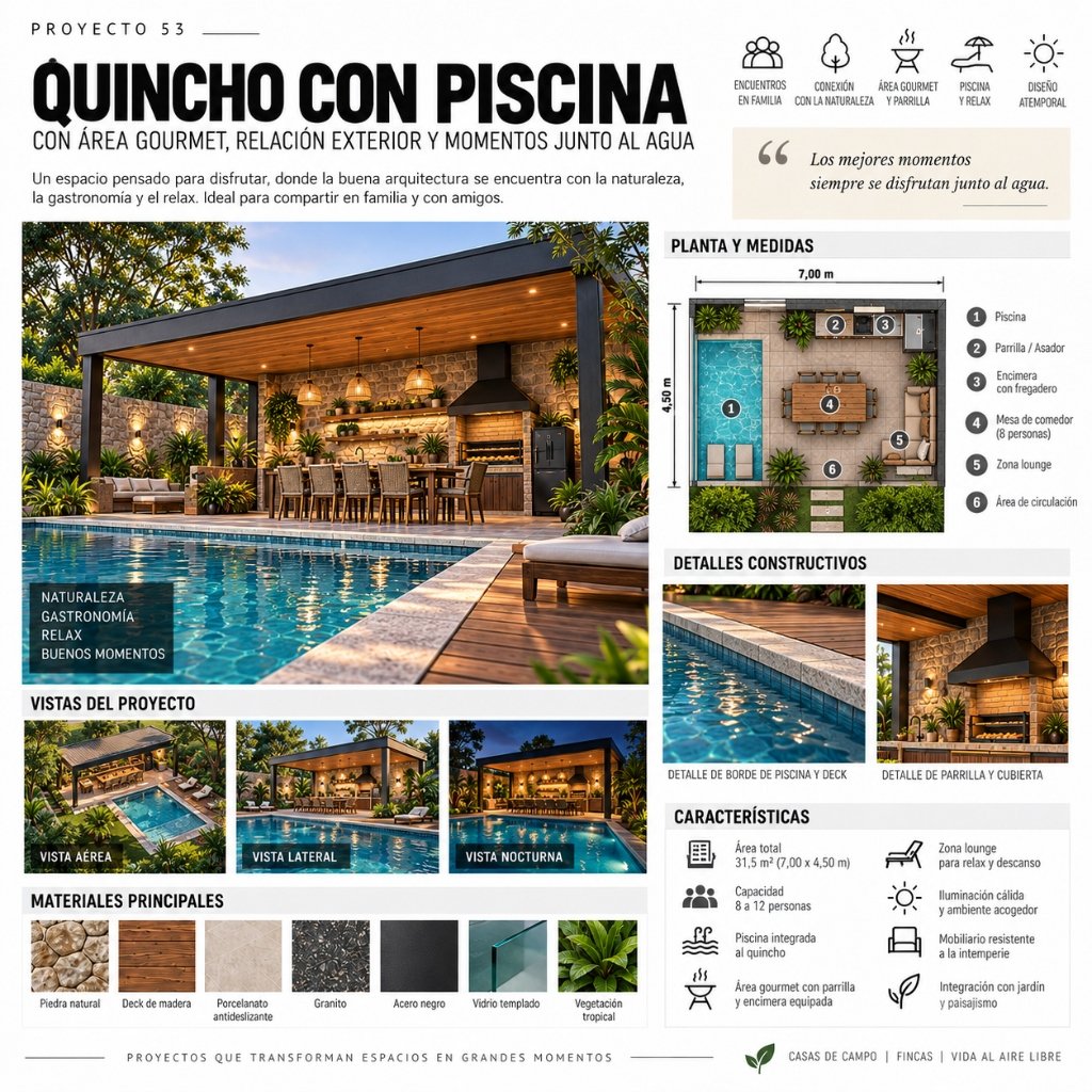 Proyecto 53: Quincho con Piscina (6/10)